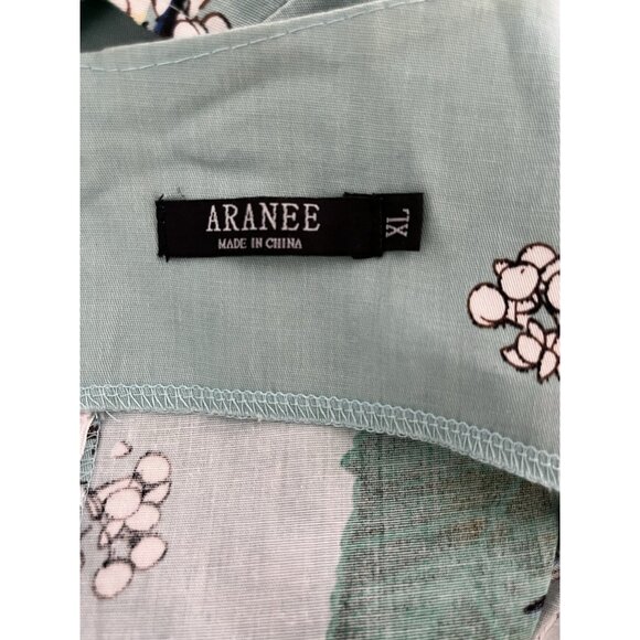 Aranee Retro Pin Up sleeveless dress floral Spring Summer Size XL A-Line NEW - Picture 9 of 10